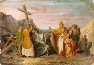 Artista italiano, prima metˆ XIX secolo Finding of the True Cross in the presence of Queen Helena