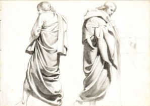 Francesco Podesti Study of a figure wearing a toga