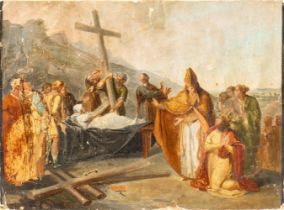 Artista italiano, prima metˆ XIX secolo Finding of the True Cross in the presence of Queen Helena