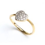 POMELLATO, Dodo collection: Gold ring with heart pendant with diamonds