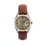 ROLEX Explorer Date: extremely rare steel and gold wristwatch ref. 5701, 1960