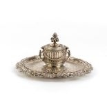 French silver inkwell - Paris mid-19th century