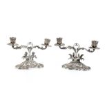 A pair of italian silver candelabra - mark of A. CESA S. C., 1950s