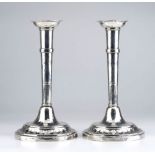 Pair of Italian silver candlesticks - Rome late 18th early 19th century