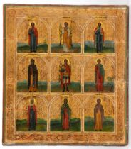 Russian Icon with Saints 19th century