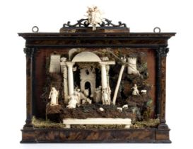 Andrea Tipa (bottega di) (Trapani, 1725 - 1766) An Italian carved ivory, bone and tortoiseshell Na