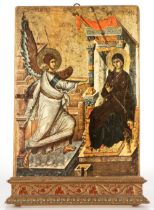 Icon depicting the Annunciation of the Angel Gabriel to the Virgin Mary 20th century
