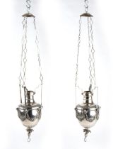 Vincenzo II Belli (? - 1859) A pair of large silver lanterns Rome, early 19th century