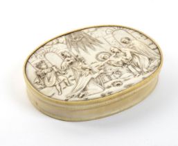 Carved ivory box depicting The Adoration of the Magi 18th-19th century