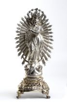 Italian silver sculpture depicting the Immaculate Virgin Naples, first half of the 19th century