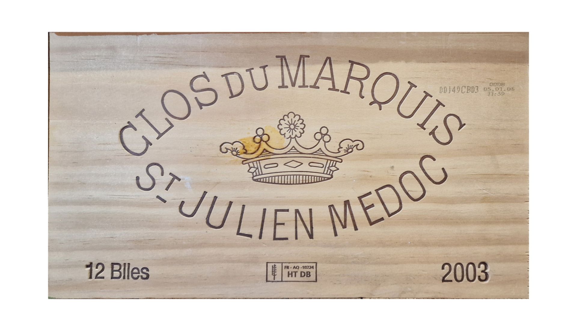 CLOS DU MARQUIS de LEOVILLE LAS CASES 2003 CBO 12