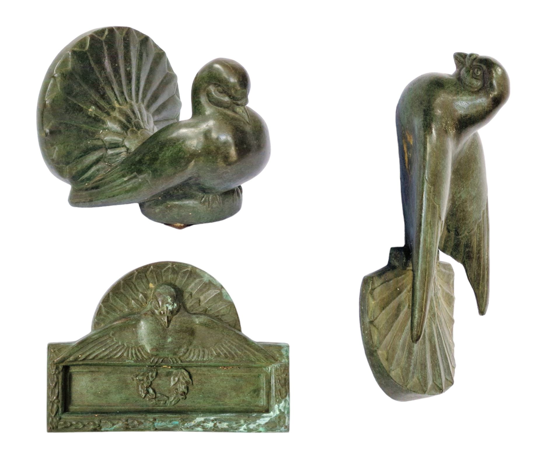 GARNITURES DE PORTE AUX PIGEONS, ART-DECO