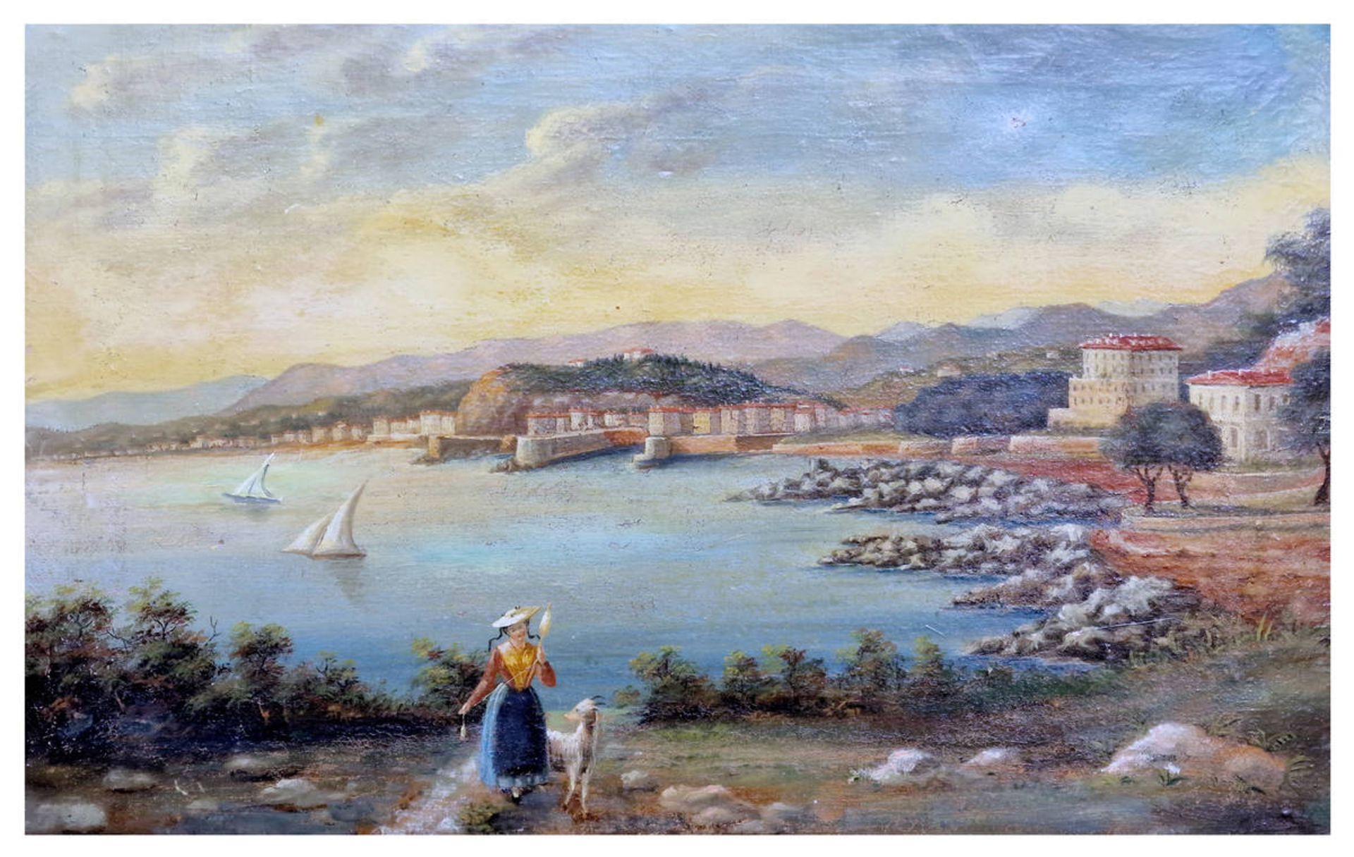 VUE DU PORT DE NICE, FRANCE ca. 1860