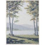 French School (20th Century) Two Pointillist Style Landscapes Prints, 56 x 71cm (22 x