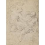 Circle of Pietro da Cortona Adam and Eve Chalk, 25.5 x 18.5cm European Fine Arts,