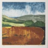 Irish School (21st Century) The Red Field Lithograph, 30 x 30cm (11¾ x 11¾") Signed indistinctly