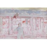 Hector McDonnell RUA (b.1947) Bar Scene Watercolour, 11 x 16cm Signed