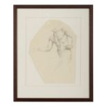 John Luke RUA (1906-1975) Male Nude figure Study Pencil, 23.8 x 17.5cm (irregular) Provenance: