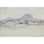 Hector McDonnell RUA (b.1947) Slemish Watercolour, 13.5 x 19.5cm Signed, inscribed and dated