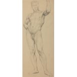 John Luke RUA (1906-1975) Male Nude Figure Study Pencil, 36 x 14cm (14¼ x 5½") Provenance: The