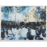 James Allen (20th Century) Blue Landscape Etching, 49 x 62cm (19¼ x 24½") Signed and numbered