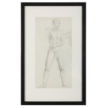 John Luke RUA (1906-1975) Male Nude Figure Study Pencil, 31 x 15.5cm Provenance: The