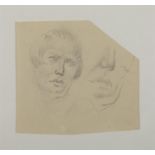 John Luke RUA (1906-1975) Head Studies Pencil, 6.5 x 7cm (irregular) Provenance: The Artist's