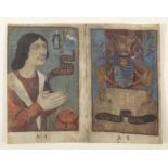 Continental School 18th/19th Century Illustrated Manuscript with Saint and Armorial