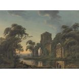 Attributed to Thomas Walmsley (1763-1805) Classical Ruins Watercolour, 24 x 33cm Provenance: