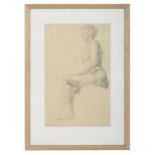 John Luke RUA (1906-1975) Female Nude Figure Study Pencil, 33 x 20.5cm Provenance: The