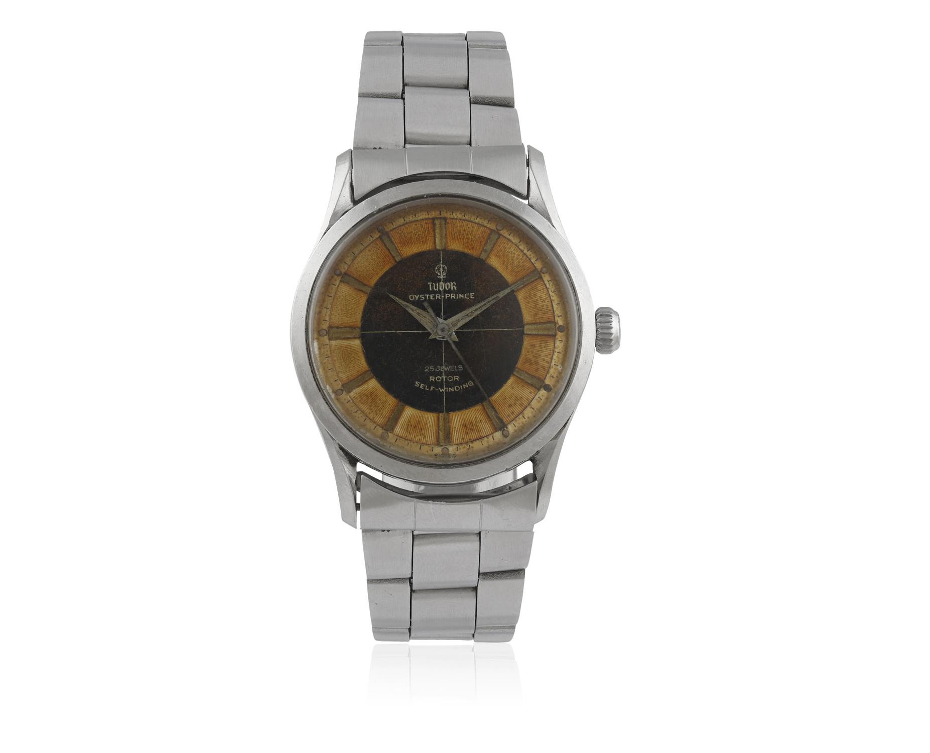 A STAINLESS STEEL 'OYSTER PRINCE' WATCH, BY TUDOR, CIRCA 1960, self-winding movement,