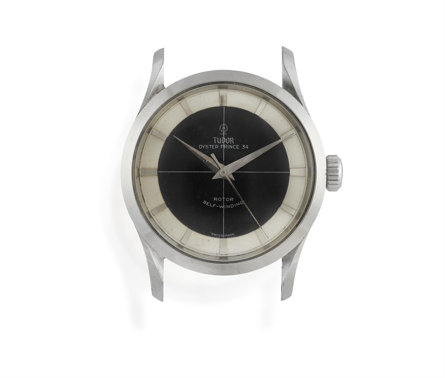 A STAINLESS STEEL OYSTER PRINCE WATCH, BY TUDOR, CIRCA 1960, of self-winding movement,