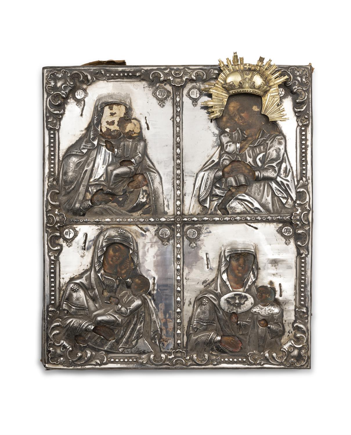 A RUSSIAN SILVER ICON, MOSCOW 1852 84 zoltniks, marker's mark 'E. A', assayer's mark of Andrey - Image 2 of 4