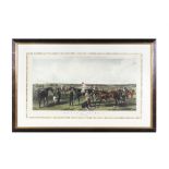 J. HARRIS AFTER J.F. HERRING 'Fores National Sports, Racing Plates 1 & 2, Saddling' Lithograph,