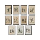 FRENCH SCHOOL (19TH CENTURY) A set of eleven framed military prints After Braud 37 x 27cm
