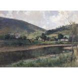 James Humbert Craig RHA RUA (1877-1944) Cattle by a River in a Mountain Landscape Oil on canvas,