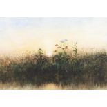 Andrew Nicholl RHA (1804 - 1886) Sundown Through a Bank of Wild Flowers Watercolour,