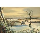 Daniel O'Neill (1920-1974) Snow, Co. Down Oil on board, 40 x 60cm (15¾ x 23½") Signed; Signed