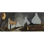 Markey Robinson (1918-1999) Fatherly Advice Gouache, 28.5 x 64.5 (11¼ x