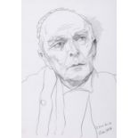 Edward McGuire RHA (1932 - 1986) Dr. Sean MacBride (1984) Pencil, 29 x 20cm (11½ x 8") Signed