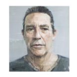 Colin Davidson PPRUA (b.1968) Ciarán Hinds Oil on linen, 127 x 117cm (50 x 46'') Signed,