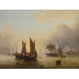 Frederick Calvert (1785 - 1845) Military Personnel Being Ferried to Awaiting Ships at Sunset Oil