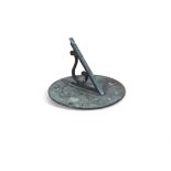 A 19TH CENTURY IRISH BRONZE SUN DIAL, with roman numerals, inscribed '52-50-Dublin', Latitude .