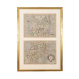 GERARD MERCATOR (1512 - 1594) 'Irlandiae Regnum', North and South Engraved map, two sheets,