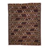 A SEMI-ANTIQUE KONYA EMRBOIDERED CICIM/SAMUK RUG, S.W. TURKEY, C.1930, 225 x 165cm Woven with