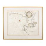 GREENVILLE COLLINS (1653 - 1693) Chart of Kinsale Handcoloured engraving, 450 x 580mm Inscribed