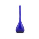 VASE A blue vintage decorative glass vase. Italy. 35cm(h)