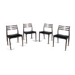 NIELS OTTO MØLLER (1897 - 1966) A set of four rosewood 'Model 78' dining chairs by Niels Otto