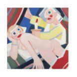 JACK DONOVAN (1934 - 2010) Pink Downey Series Oil on canvas, 76.5 x 76.5cm Signed Provenance: