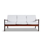 OLE WANSCHER (1903 - 1985) A rosewood senator three seater sofa by Ole Wanscher for France & Son,